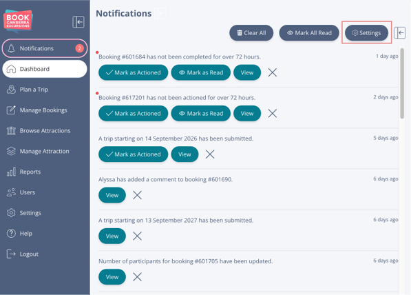 Notification Settings